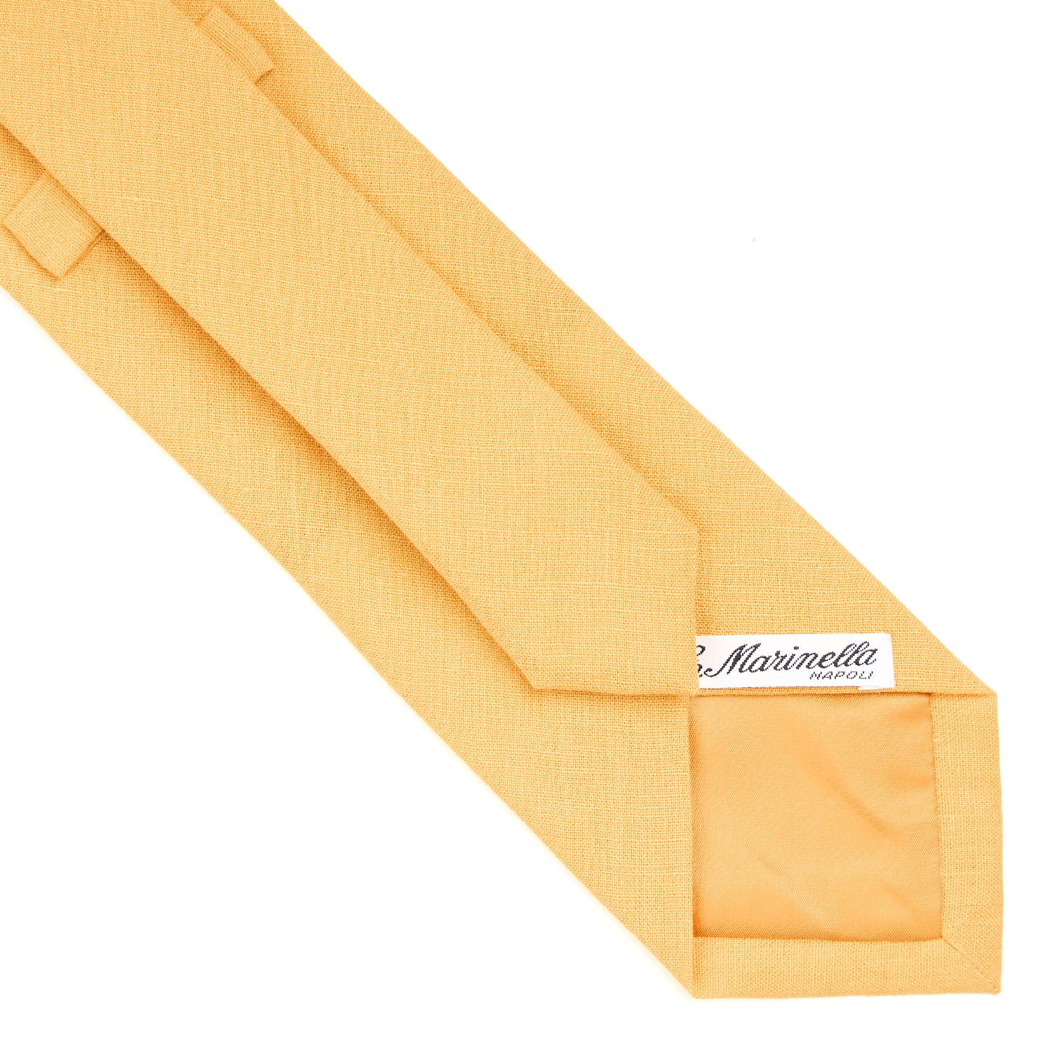 YELLOW SARTORIAL LINEN AND COTTON TIE - Image 4