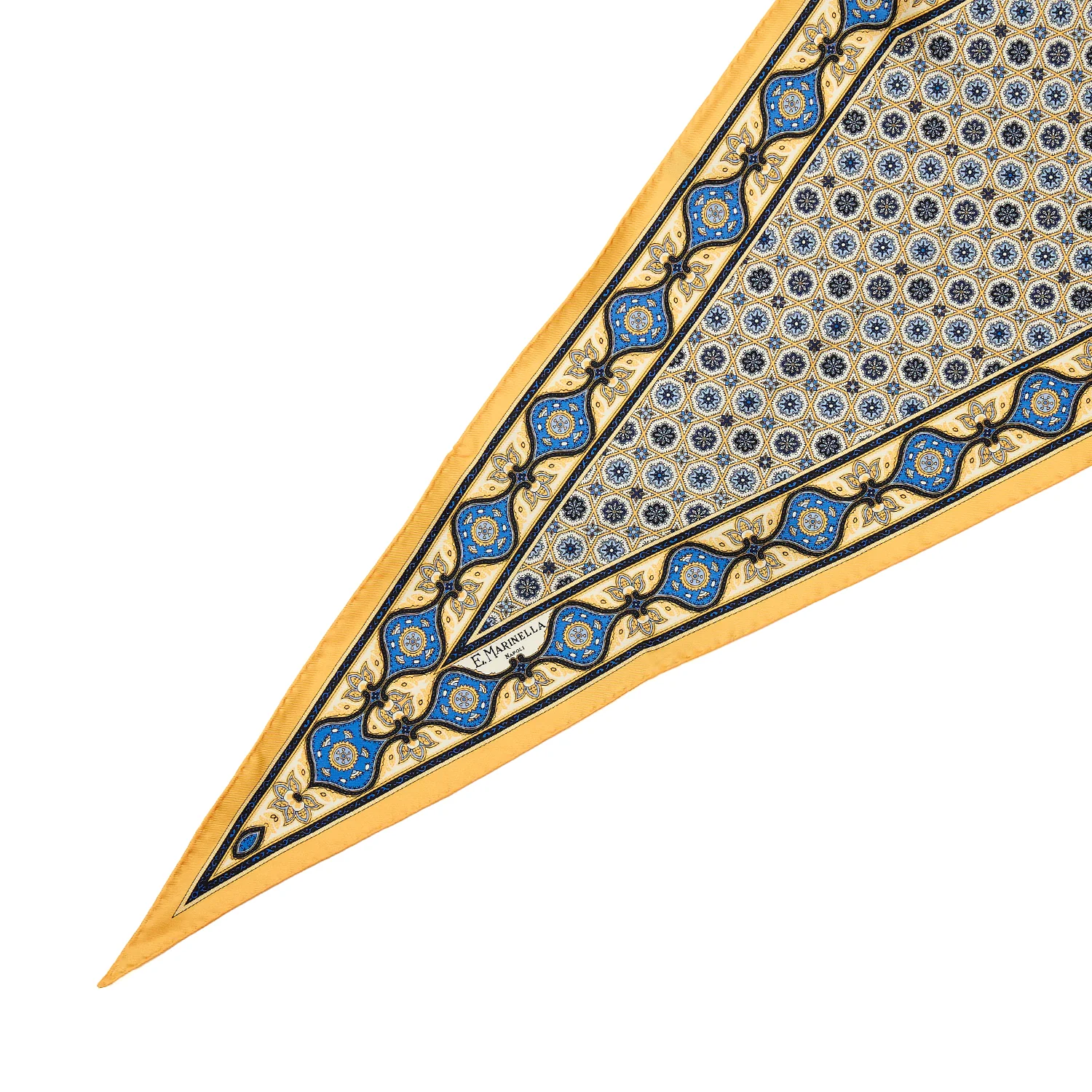 YELLOW SILK DIAMOND SHAPE SCARF - Image 2