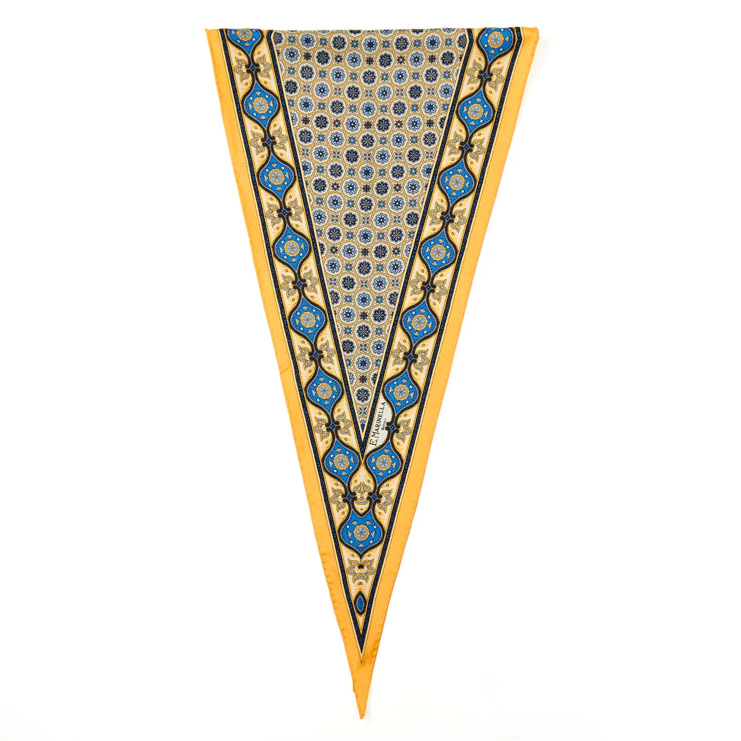 YELLOW SILK DIAMOND SHAPE SCARF - Image 3