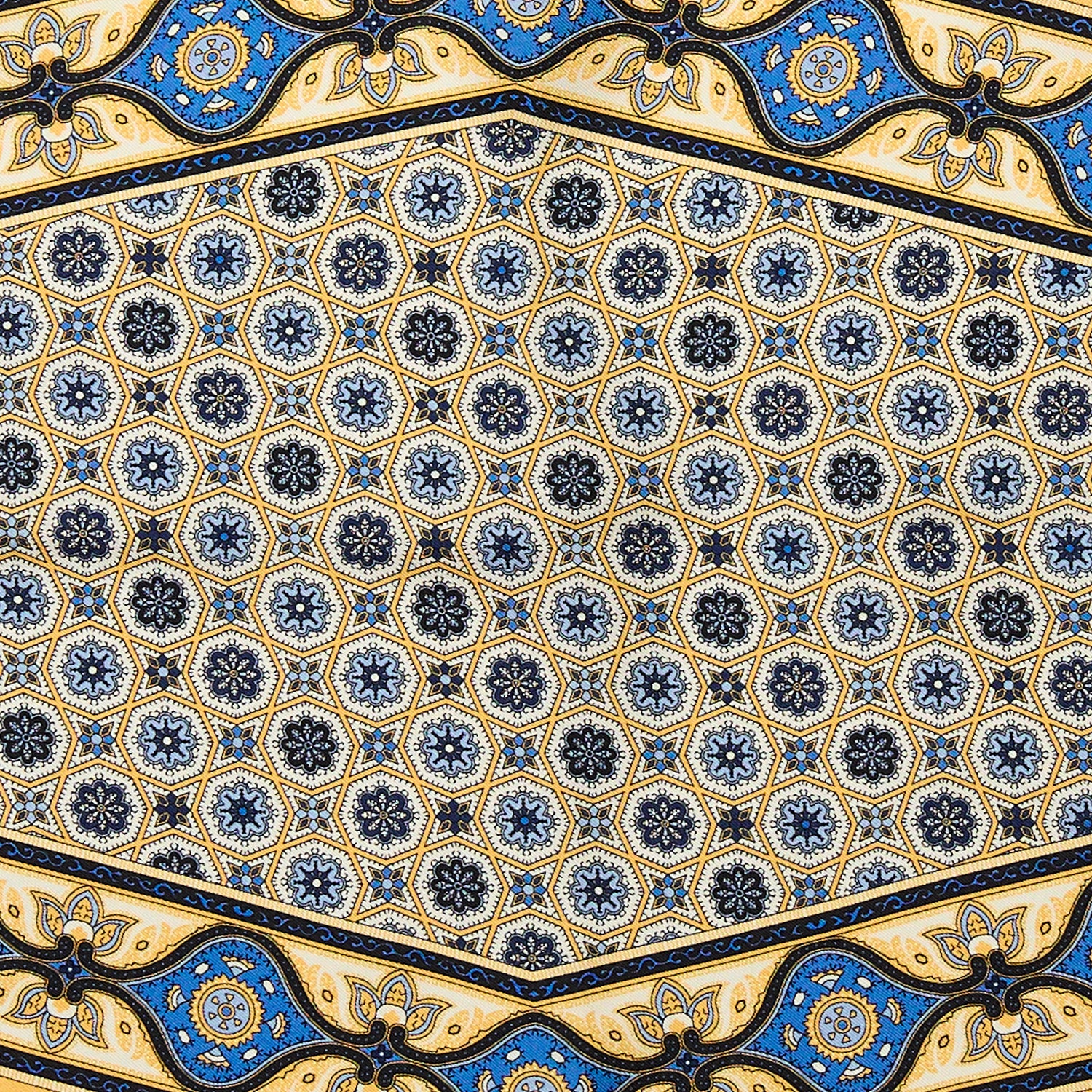 YELLOW SILK DIAMOND SHAPE SCARF - Image 4
