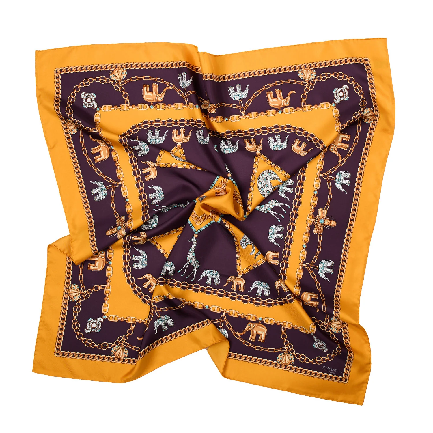 YELLOW SILK SCARF 90 - Image 2