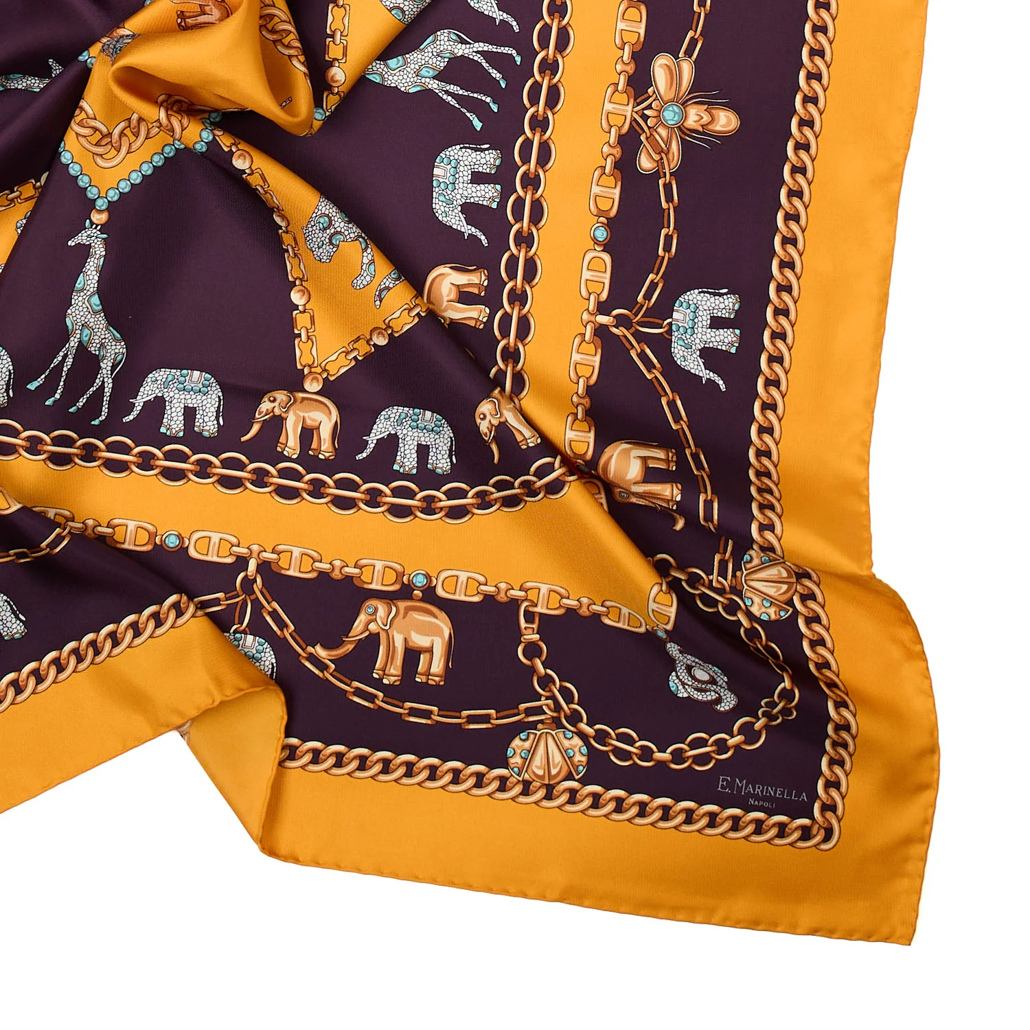 YELLOW SILK SCARF 90 - Image 4